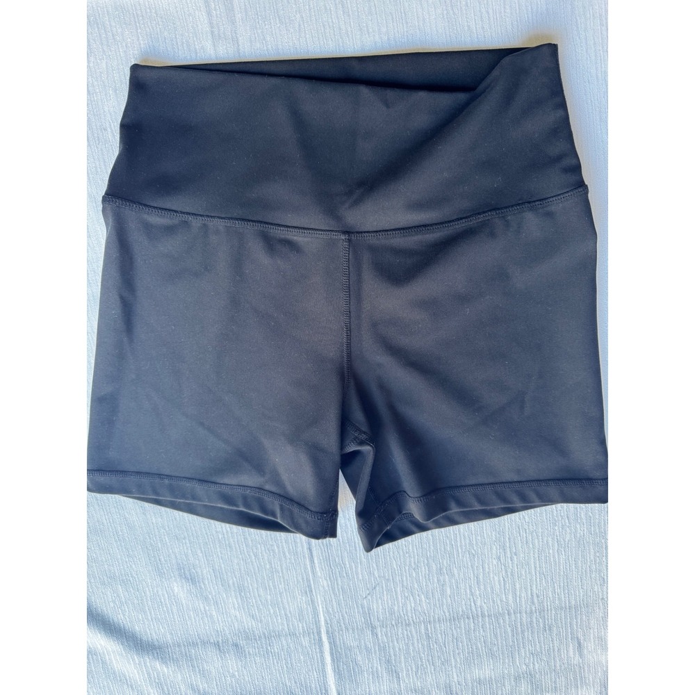 Yogalicious Lux Everyday 5 Inch High Waist Athletic Shorts Black Women Large